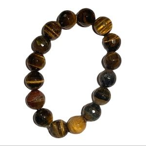 Clairvoyant Tigers Eye Gemstone Stretch Elastic Beaded Bracelet